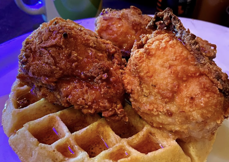 The Front Porch signature dishes Bucket of ChickenFried ChickenSpicy Shrimp